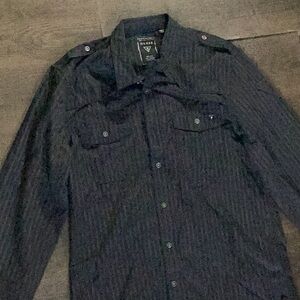 Men’s Guess Black button down shirt size M